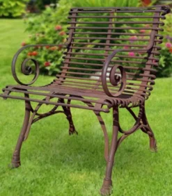 Casa Padrino Gartenstuhl aus Schmiedeeisen - verschiedene Farben - 65 cm x 60 cm - Luxus Gartenmöbel