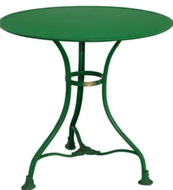 Casa Padrino Gartentisch aus Schmiedeeisen in Grün, Durchmesser 60 x Höhe 70 cm - Hochwertiger Bistrotisch für den Außenbereich