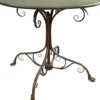 Casa Padrino Gartentisch aus Schmiedeeisen im Art Deco Stil, Farbe Rost, Durchmesser 80 x H. 70 cm