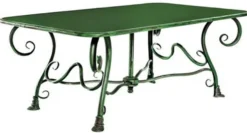 Casa Padrino Gartentisch aus Schmiedeeisen - verschiedene Farben - 120 cm x 70 cm x H45 cm - Luxus Gartenmöbel