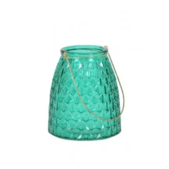 Casa Padrino Glas Teelicht Halter Design Kerzenhalter in Dunkelgrün / Gold - Ø13x15 cm
