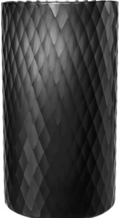 Casa Padrino Glas Teelichthalter Schwarz Ø 20 x H. 36 cm - Luxus Windlicht