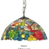 Casa Padrino Handgefertigte Tiffany Pendelleuchte, Hängeleuchte im Barockstil, Bunt, Durchmesser 40 cm, 1-Flammig