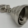 Casa Padrino Handglocke Messing vernickelt Horsebit Ø 5.5 x H. 12.5 cm - Tischglocke - Service Glocke - Gastronomie Glocke - Hotel Glocke - Hotel & Gastronomie Deko Accessoires