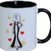 Casa Padrino Harald Glööckler Pompöös Tasse Hund mit weiss-schwarzem Abendkleid - designed by Harald Glööckler - 9,5cm x 8,5cm