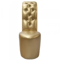 Casa Padrino High Heel Sessel moderner Designer Sessel mit Dekosteinen in Gold, 105 x 40 x 85 cm