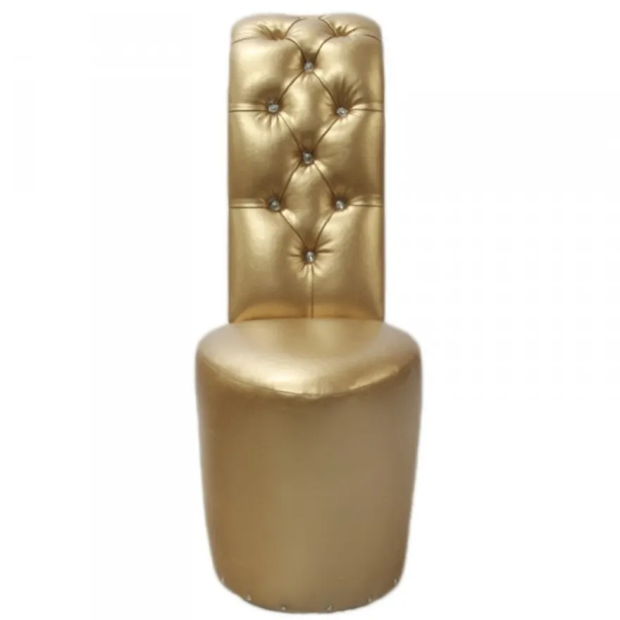Casa Padrino High Heel Sessel moderner Designer Sessel mit Dekosteinen in Gold, 105 x 40 x 85 cm