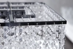 Casa Padrino Hängeleuchte Bling Bling - Luxuriöse Deckenlampe in Chrom mit klaren Strasssteinen, 80 x 45 x 30 cm