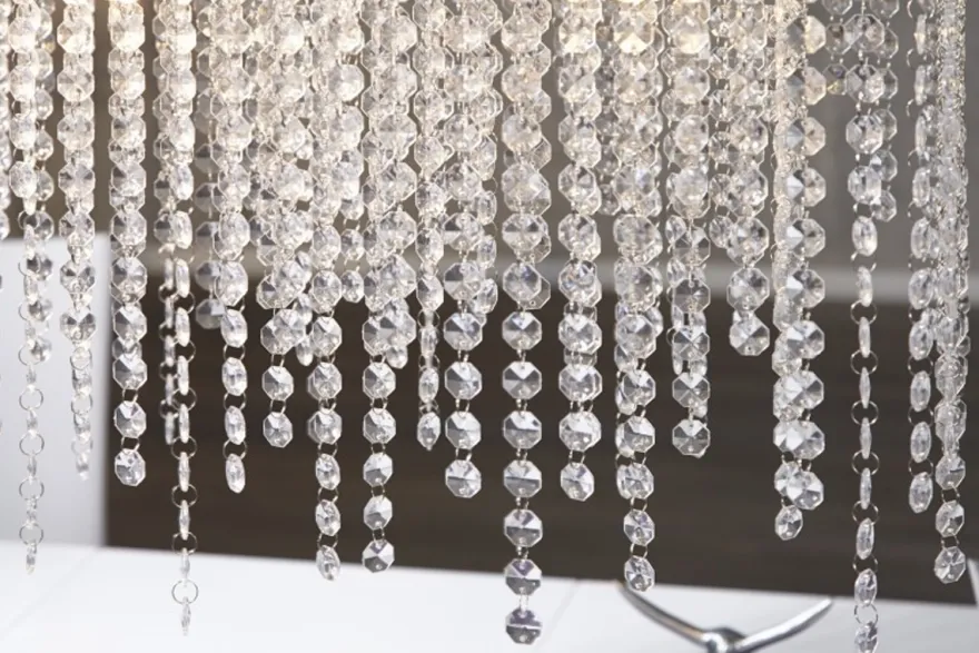 Casa Padrino Hängeleuchte Bling Bling - Luxuriöse Deckenlampe in Chrom mit klaren Strasssteinen, 80 x 45 x 30 cm