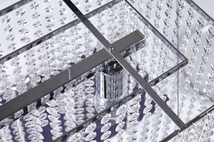 Casa Padrino Hängeleuchte Bling Bling - Luxuriöse Deckenlampe in Chrom mit klaren Strasssteinen, 80 x 45 x 30 cm