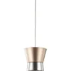 Casa Padrino Hängeleuchte Champagnerfarben / Silber Ø 33,5 cm - Höhenverstellbare Leuchte