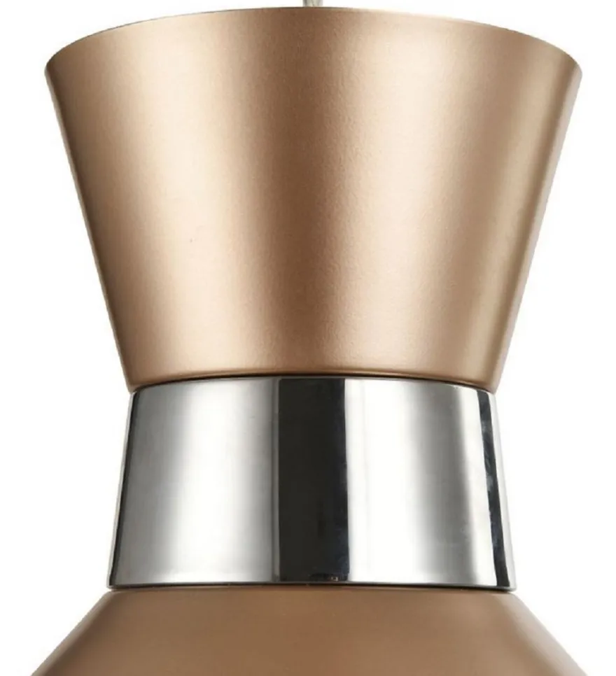 Casa Padrino Hängeleuchte Champagnerfarben / Silber Ø 33,5 cm - Höhenverstellbare Leuchte