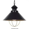 Casa Padrino Hängeleuchte Deckenleuchte Industrial Design Schwarz / Gold 34 cm Durchmesser - Industrie Lampe Leuchte Industrieleuchte