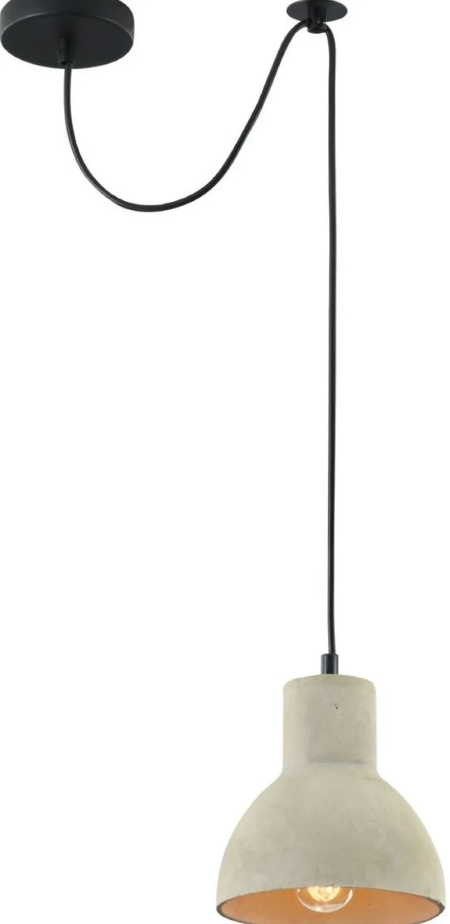 Casa Padrino Hängeleuchte im modernen Design - Beton Lampenschirm Grau Ø 16 x H. 16 cm