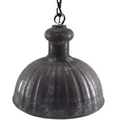 Casa Padrino Hängeleuchte Industrial Vintage Antik Stil Rustic Grey 38 x 38 cm