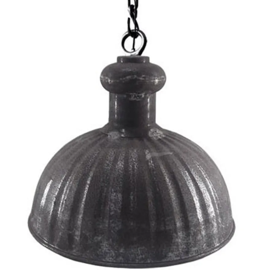 Casa Padrino Hängeleuchte Industrial Vintage Antik Stil Rustic Grey 38 x 38 cm