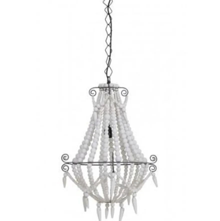 Casa Padrino Hängeleuchte Industrie Design Weiß Durchmesser 42 x H 56 cm - Luxus Deckenleuchte für ein edles Ambiente