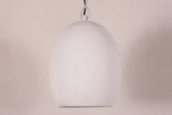 Casa Padrino Hängeleuchte Industrial Design Metall Weiß, Durchmesser 25 cm, Höhe 30 cm - Stilvolle Lampe