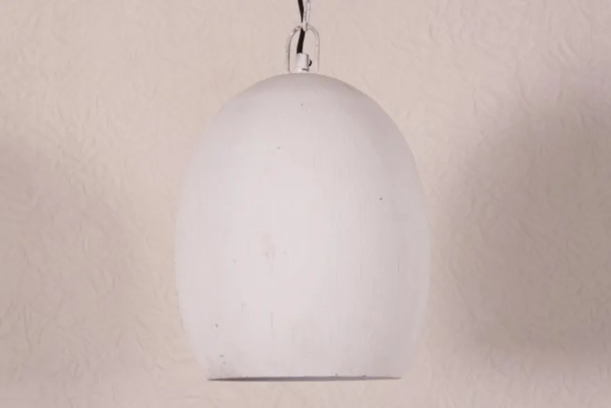 Casa Padrino Hängeleuchte Industrial Design Metall Weiß, Durchmesser 25 cm, Höhe 30 cm - Stilvolle Lampe