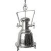 Casa Padrino Hängeleuchte Silber Ø 38 x H. 69 cm - Verchromte Studioleuchte im Industrial Stil