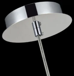 Casa Padrino Hängeleuchte Silber Ø 20 x H. 17,5 cm - Hängelampe mit rundem Lampenschirm und feinsten Kristall Behängen