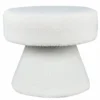 Casa Padrino Hocker Weiß Ø 52 x H. 46 cm - Runder Wohnzimmer Sitzhocker