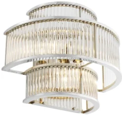 Casa Padrino Hotel Restaurant Wandlampe Silber 35 x 19 x H. 28 cm - Wohnzimmer Wandleuchte