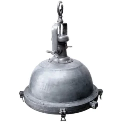 Casa Padrino Industrial Stil Hängeleuchte Antik Grau Ø 77 x H. 91 cm - Große Metall Fabriklampe