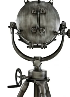 Casa Padrino Industrial Studioleuchte Marine Lampe im Industrie Design - Gunmetal Finish - B 47 cm x H 220 cm
