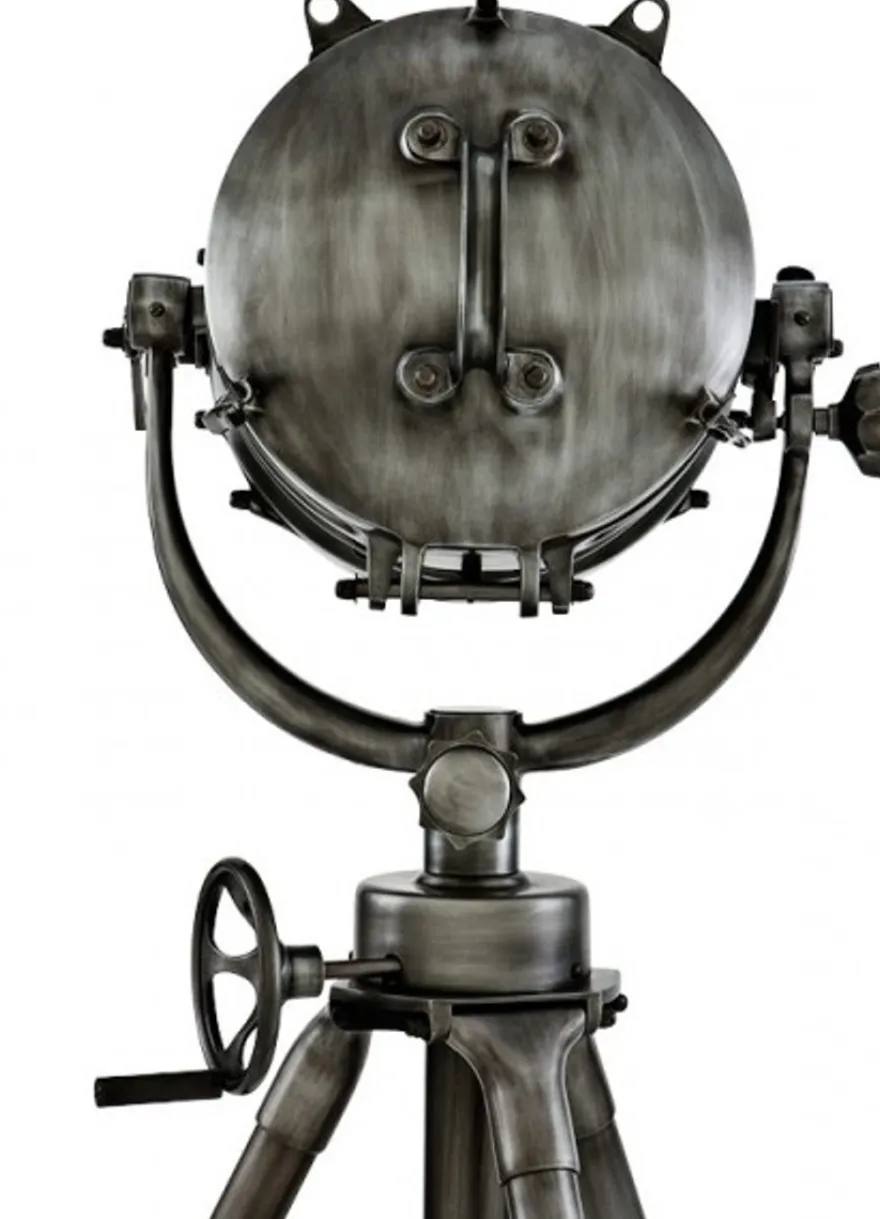 Casa Padrino Industrial Studioleuchte Marine Lampe im Industrie Design - Gunmetal Finish - B 47 cm x H 220 cm