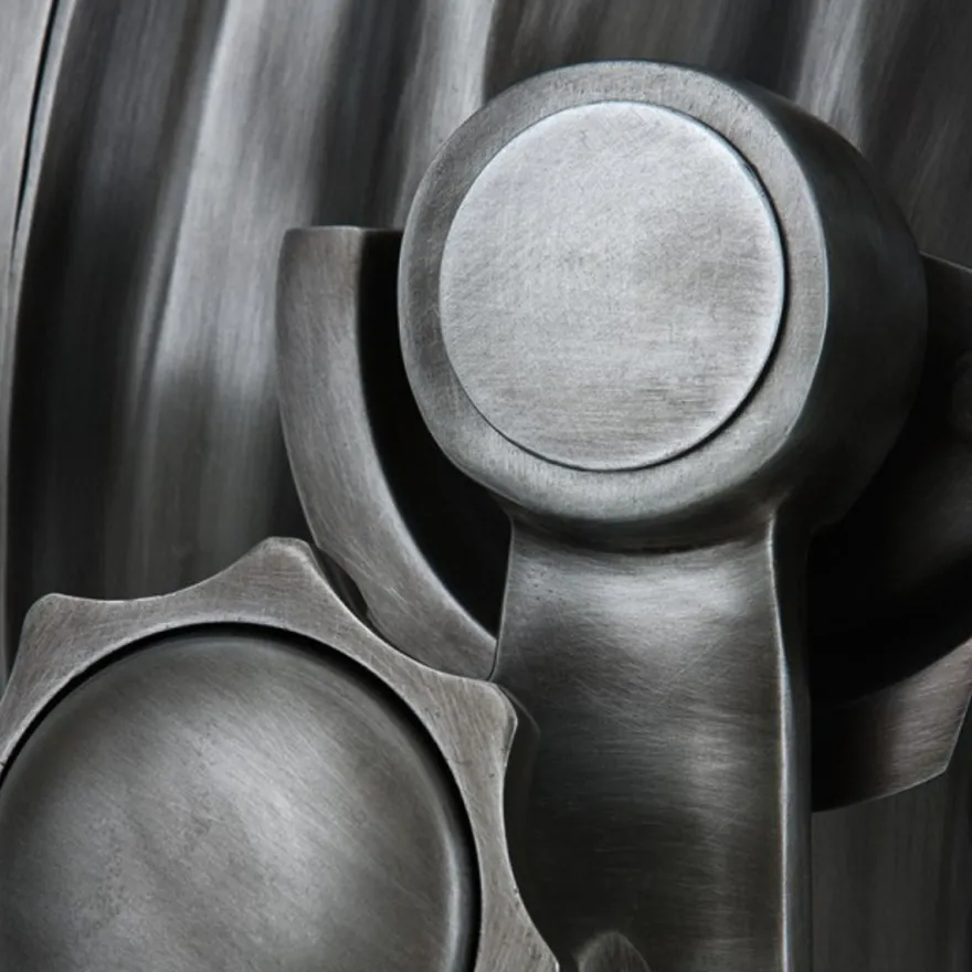 Casa Padrino Industrial Studioleuchte Marine Lampe im Industrie Design - Gunmetal Finish - B 47 cm x H 220 cm