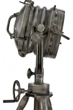 Casa Padrino Industrial Studioleuchte Marine Lampe im Industrie Design - Gunmetal Finish - B 47 cm x H 220 cm