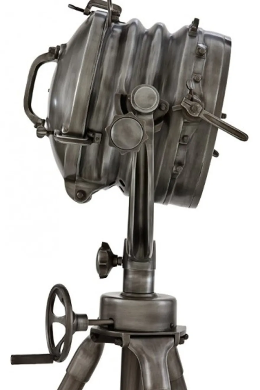 Casa Padrino Industrial Studioleuchte Marine Lampe im Industrie Design - Gunmetal Finish - B 47 cm x H 220 cm