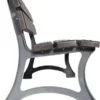 Casa Padrino Industrie Stil Gartenbank Dunkelbraun / Grau 180 cm