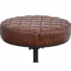 Casa Padrino Industrie Stil Hocker Schwarz / Braun H. 50 cm - Industrie Stil Möbel