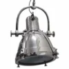 Casa Padrino Industrie Stil Metall Hängeleuchte / Studioleuchte Silber 57 x 34 x H. 40 cm