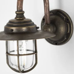 Casa Padrino Jugendstil Außenwandleuchte 22 x 33 x H. 29 cm - Bronze - Nostalgische Wetterfeste Außenleuchte