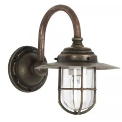 Casa Padrino Jugendstil Außenwandleuchte 22 x 33 x H. 29 cm - Bronze - Nostalgische Wetterfeste Außenleuchte