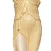 Casa Padrino Jugendstil Außenstehleuchte Skulptur Römerin Creme / Beige / Gold H. 180 cm