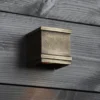Casa Padrino Jugendstil Außenwandleuchte 10 x 8 x H. 9 cm - Bronze - Nostalgische Wetterfeste Außenleuchte