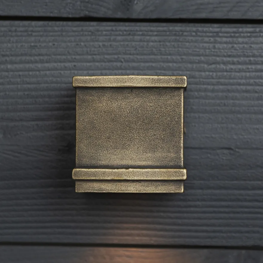 Casa Padrino Jugendstil Außenwandleuchte 10 x 8 x H. 9 cm - Bronze - Nostalgische Wetterfeste Außenleuchte