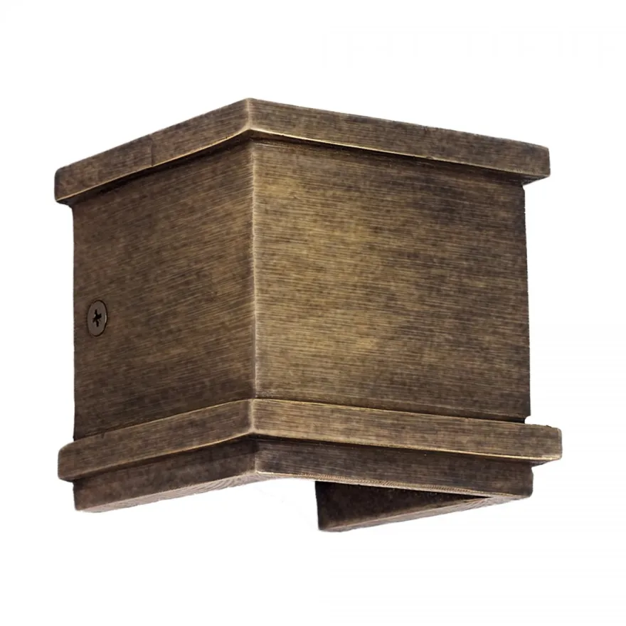 Casa Padrino Jugendstil Außenwandleuchte 10 x 8 x H. 9 cm - Bronze - Nostalgische Wetterfeste Außenleuchte