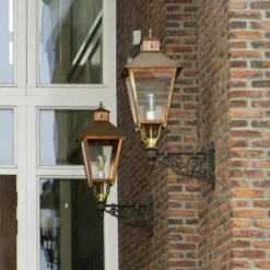 Casa Padrino Jugendstil Außenwandleuchte - Kupfer - Nostalgische Wetterfeste Außenleuchte