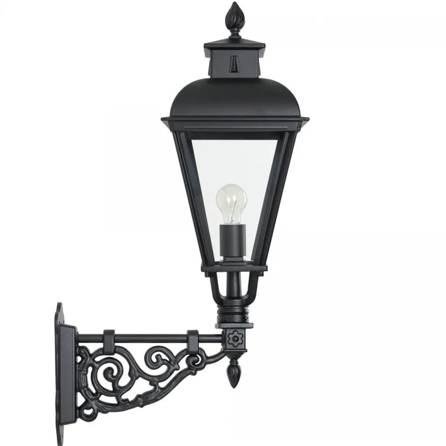 Casa Padrino Jugendstil Außenwandleuchte 26 x 47 x H. 90 cm - Schwarz - Nostalgische Wetterfeste Außenleuchte