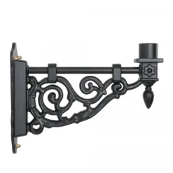 Casa Padrino Jugendstil Außenwandleuchte 26 x 47 x H. 90 cm - Schwarz - Nostalgische Wetterfeste Außenleuchte