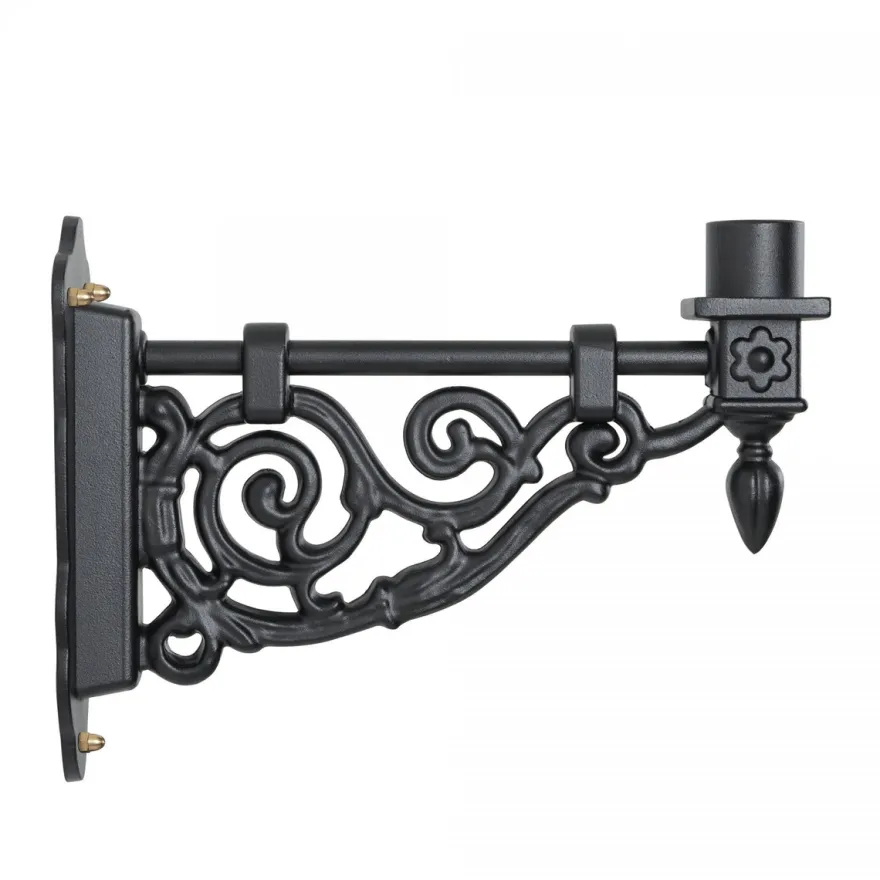Casa Padrino Jugendstil Außenwandleuchte 26 x 47 x H. 90 cm - Schwarz - Nostalgische Wetterfeste Außenleuchte