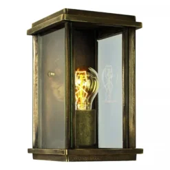 Casa Padrino Jugendstil Außenwandleuchte 15 x 15 x H. 24 cm - Bronze - Nostalgische Wetterfeste Außenleuchte