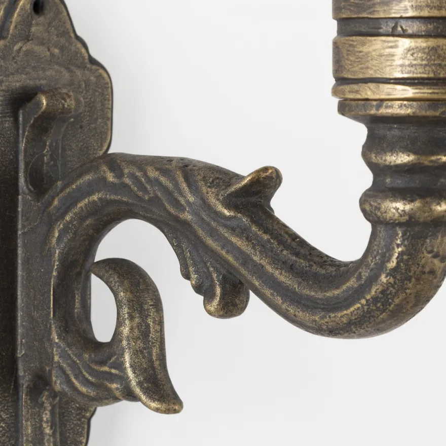 Casa Padrino Jugendstil Außenwandleuchte 19 x 30 x H. 57 cm - Bronze - Nostalgische Wetterfeste Außenleuchte
