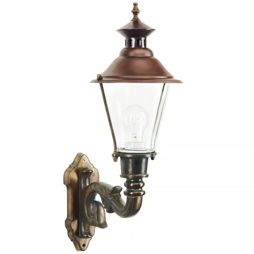Casa Padrino Jugendstil Außenwandleuchte 19 x 30 x H. 57 cm - Bronze - Nostalgische Wetterfeste Außenleuchte