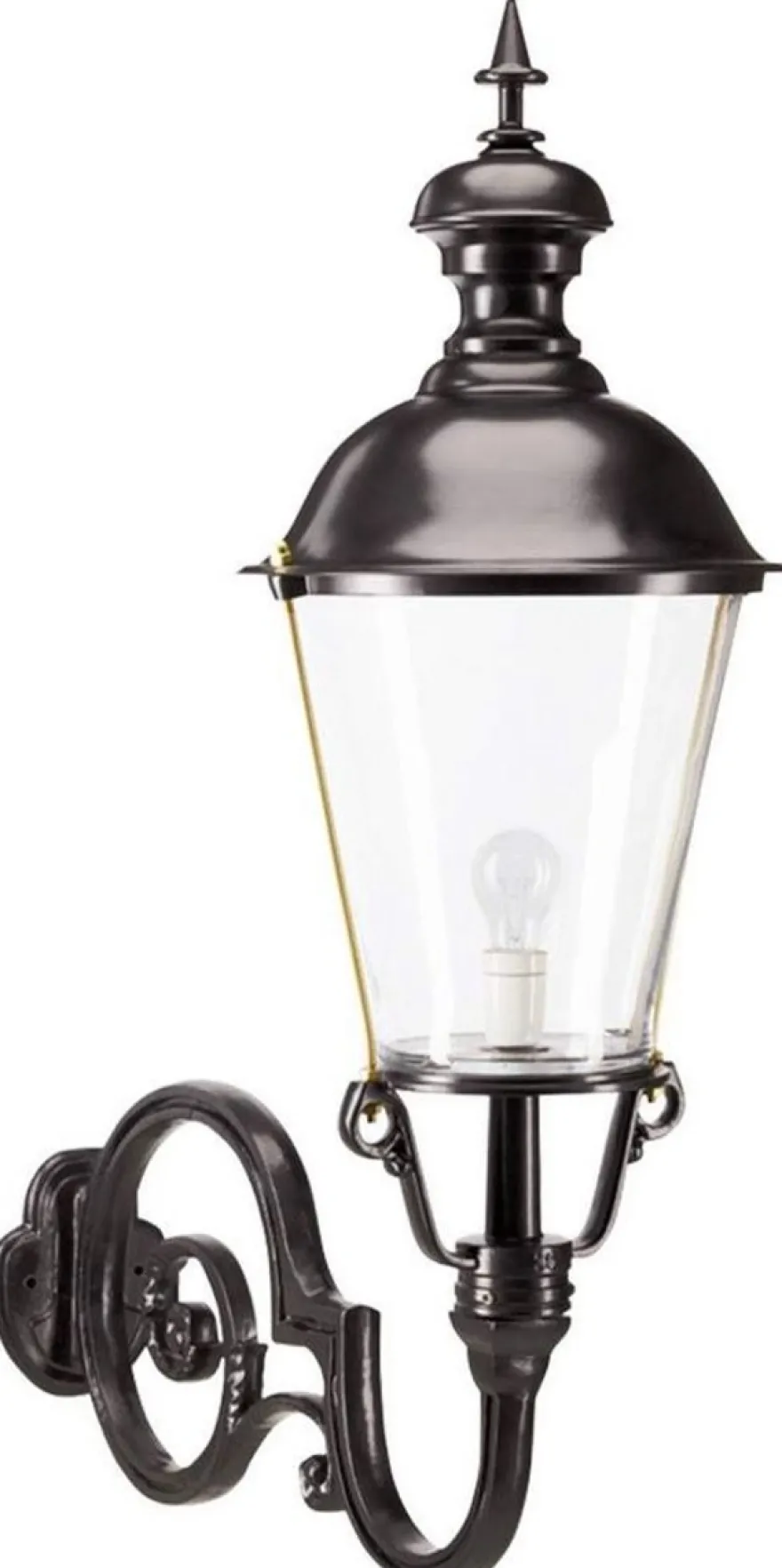 Casa Padrino Jugendstil Außenwandleuchte / Außenlampe Schwarz 37 x 76 x H. 105 cm - Luxus Qualität